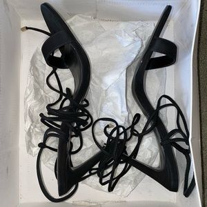 SM Black Lace Up Heels